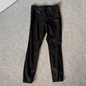 Banana Republic shiny black skinny jeans